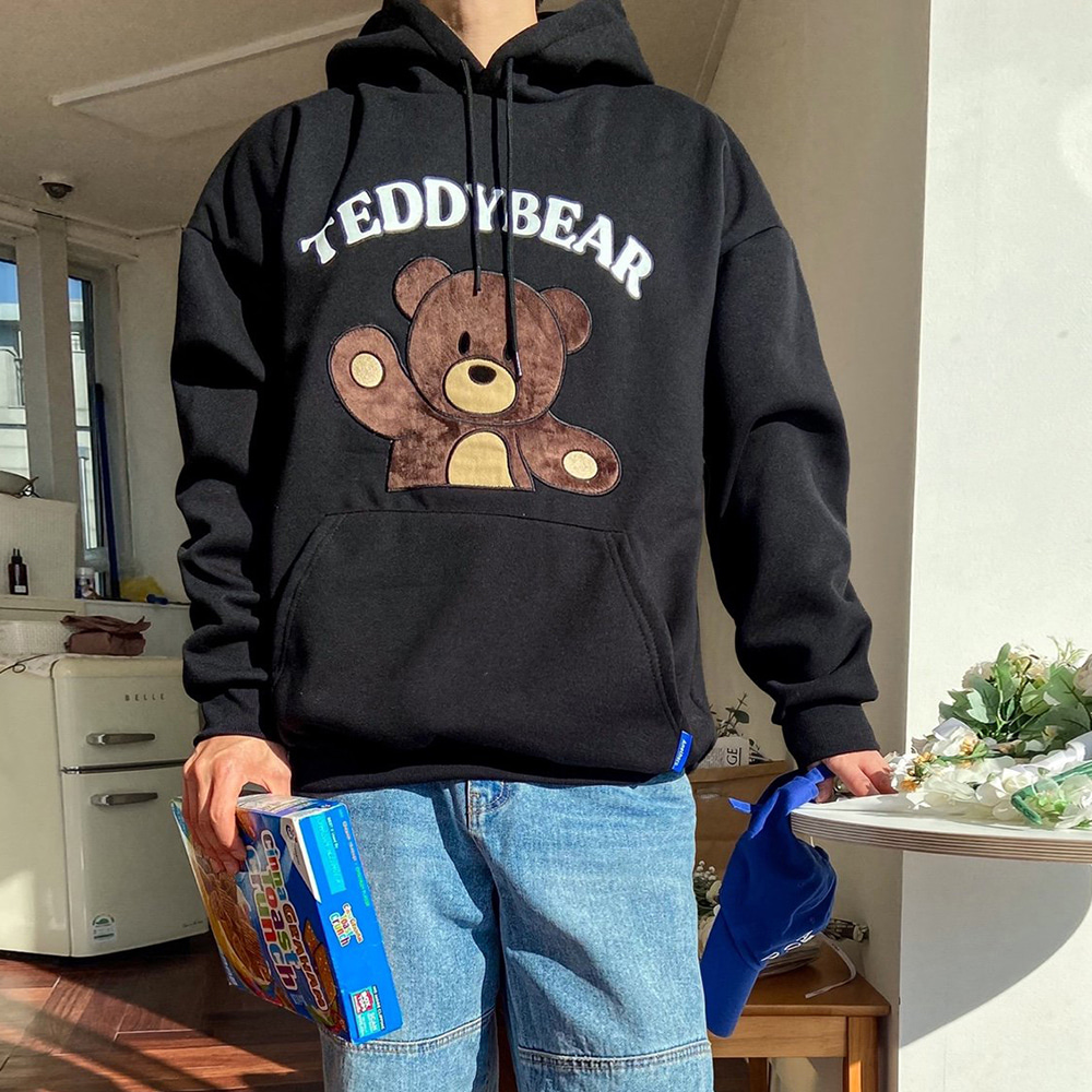 신상 오버핏 밍크 곰 후드티셔츠