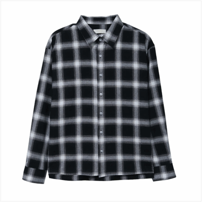 봄 가을 스트릿 체크 숏 트러커 자켓 / 검정 빨강 회색